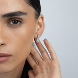 Gotas, Plata 925 bañada en rodio, Zirconia cúbica artificial