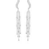 Gotas, Plata 925 bañada en rodio, Zirconia cúbica artificial