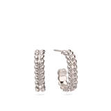 Aros, Plata 925 bañada en rodio, Sin piedra