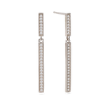 Gotas, Plata 925 bañada en rodio, Zirconia cúbica artificial