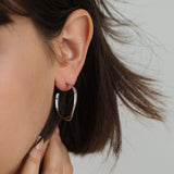 Aros, Plata 925 bañada en rodio, Sin piedra