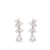 Gotas, Plata 925 bañada en rodio, Zirconia cúbica artificial