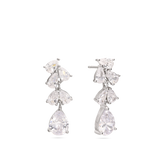 Gotas, Plata 925 bañada en rodio, Zirconia cúbica artificial