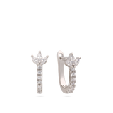 Aros, Plata 925 bañada en rodio, Zirconia cúbica artificial