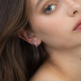 Aros, Plata 925 bañada en rodio, Zirconia cúbica artificial