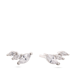 Tuerca, Plata 925 bañada en rodio, Zirconia cúbica artificial