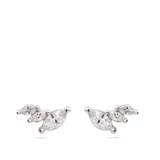 Tuerca, Plata 925 bañada en rodio, Zirconia cúbica artificial