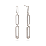 Gotas, Plata 925 bañada en rodio, Zirconia cúbica artificial