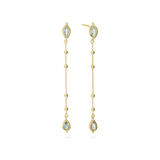 Gotas, Bañado en oro, Zirconia cúbica artificial