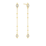 Gotas, Bañado en oro, Zirconia cúbica artificial