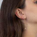 Gotas, Bañado en oro, Zirconia cúbica artificial