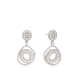 Gotas, Plata 925 bañada en rodio, Zirconia cúbica artificial