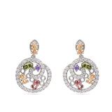 Gotas, Plata 925 bañada en rodio, Zirconia cúbica artificial