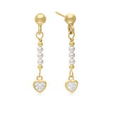 Gotas, Bañado en oro, Zirconia cúbica artificial, Madreperla artificial
