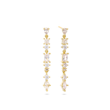 Gotas, Bañado en oro, Zirconia cúbica artificial