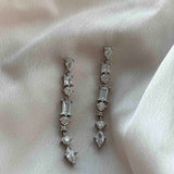 Gotas, Plata 925 bañada en rodio, Zirconia cúbica artificial