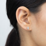 Tuerca, Bañado en oro, Zirconia cúbica artificial