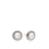 Tuerca, Plata 925 bañada en rodio, Perla Swarovski artificial
