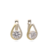 Tuerca, Plata 925 con oro 9k, Zirconia cúbica artificial