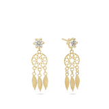 Gotas, Oro de 9 quilates, Zirconia cúbica artificial