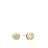 Tuerca, Oro de 9 quilates, Zirconia cúbica artificial