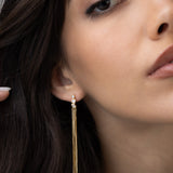 Gotas, Bañado en oro, Zirconia cúbica artificial
