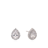 Tuerca, Plata 925 bañada en rodio, Zirconia cúbica artificial