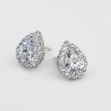 Tuerca, Plata 925 bañada en rodio, Zirconia cúbica artificial