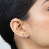Tuerca, Bañado en oro, Zirconia cúbica artificial