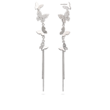 Gotas, Plata 925 bañada en rodio, Zirconia cúbica artificial