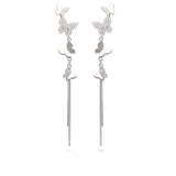 Gotas, Plata 925 bañada en rodio, Zirconia cúbica artificial