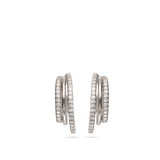 Aros, Plata 925 bañada en rodio, Zirconia cúbica artificial