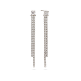 Gotas, Plata 925 bañada en rodio, Zirconia cúbica artificial
