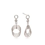 Gotas, Plata 925 bañada en rodio, Zirconia cúbica artificial