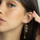 Gotas, Bañado en oro, Zirconia cúbica artificial, Vidrio de plomo