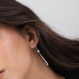 Gotas, Plata 925 bañada en rodio, Zirconia cúbica artificial