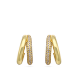 Aros, Bañado en oro, Zirconia cúbica artificial