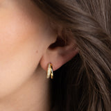 Aros, Bañado en oro, Zirconia cúbica artificial