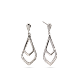 Gotas, Plata 925 bañada en rodio, Zirconia cúbica artificial