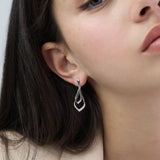 Gotas, Plata 925 bañada en rodio, Zirconia cúbica artificial
