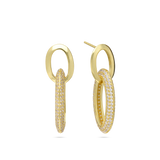 Gotas, Bañado en oro, Zirconia cúbica artificial
