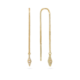 Gotas, Bañado en oro, Zirconia cúbica artificial