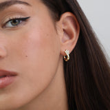 Aros, Bañado en oro, Zirconia cúbica artificial