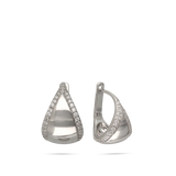 Aros, Plata 925 bañada en rodio, Zirconia cúbica artificial