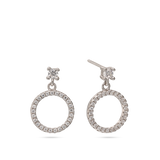 Gotas, Plata 925 bañada en rodio, Zirconia cúbica artificial