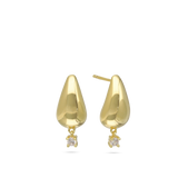 Gotas, Bañado en oro, Zirconia cúbica artificial