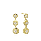 Gotas, Bañado en oro, Zirconia cúbica artificial