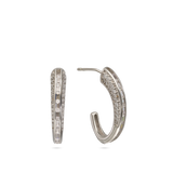 Aros, Plata 925 bañada en rodio, Zirconia cúbica artificial
