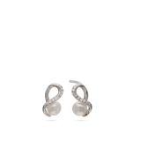 Gotas, Plata 925 bañada en rodio, Zirconia cúbica artificial, Perla cultivada