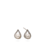 Tuerca, Plata 925 bañada en rodio, Zirconia cúbica artificial, Perla cultivada
